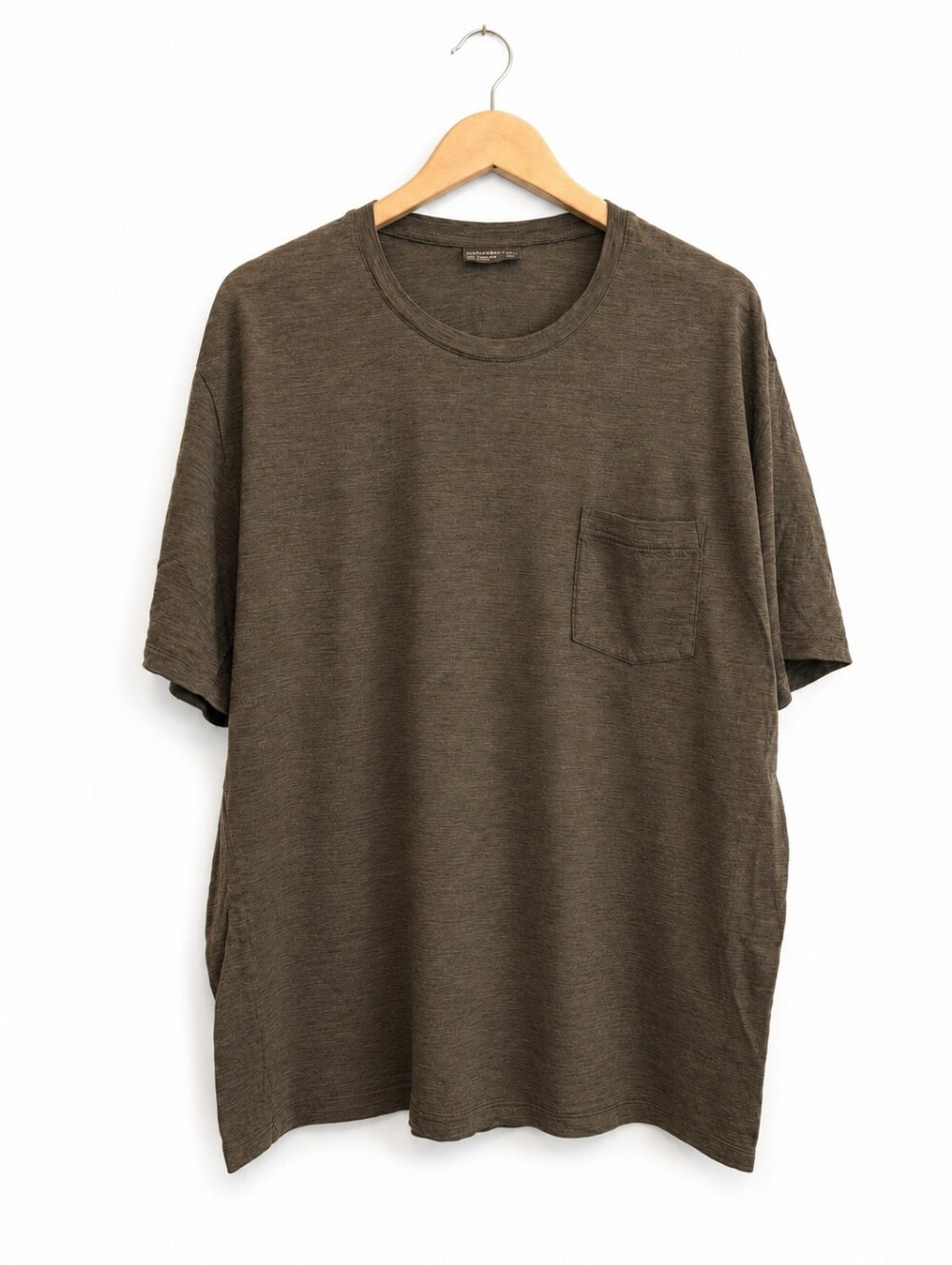 ICEBREAKER Merino Wool TShirt Short Sleeve Taupe Heather Pocket XXL
